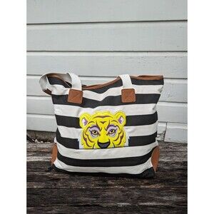 LSU tigers tote bag/ beach bag/ anything bag applique embroidered brand new